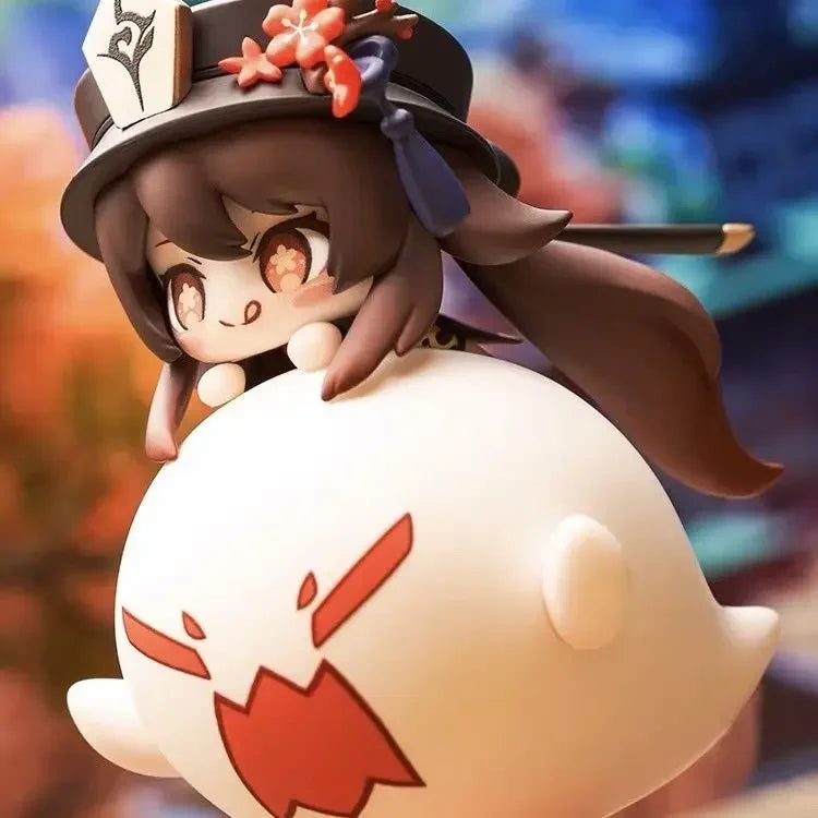 Genshin Impact Hu Tao Figure – 10cm Q Edition PVC Anime Model, Cute Collectible Ornament for Desktop Display & Gifts