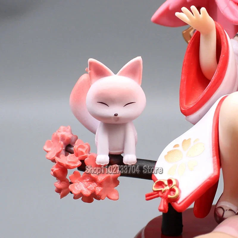 Cute Genshin Impact Figures Yoimiya Raiden Shogun Naganohara Yoimiya Yae Miko Action Figures Q Version Anime PVC Model Toys Gift