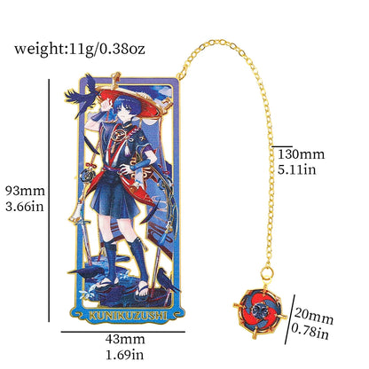 26 Styles Delicate Genshin Impacts Figure Creative Metal Bookmarks for Books Lover Gifts Game Fans Collection for Friends