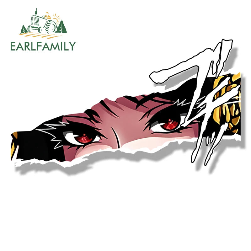 EARLFAMILY Tattoo Yor Forger Peek Car Sticker Hot Anime Waifu Sketch Decal JDM Chibi Big Head Graffiti Helmet Slap Stickers