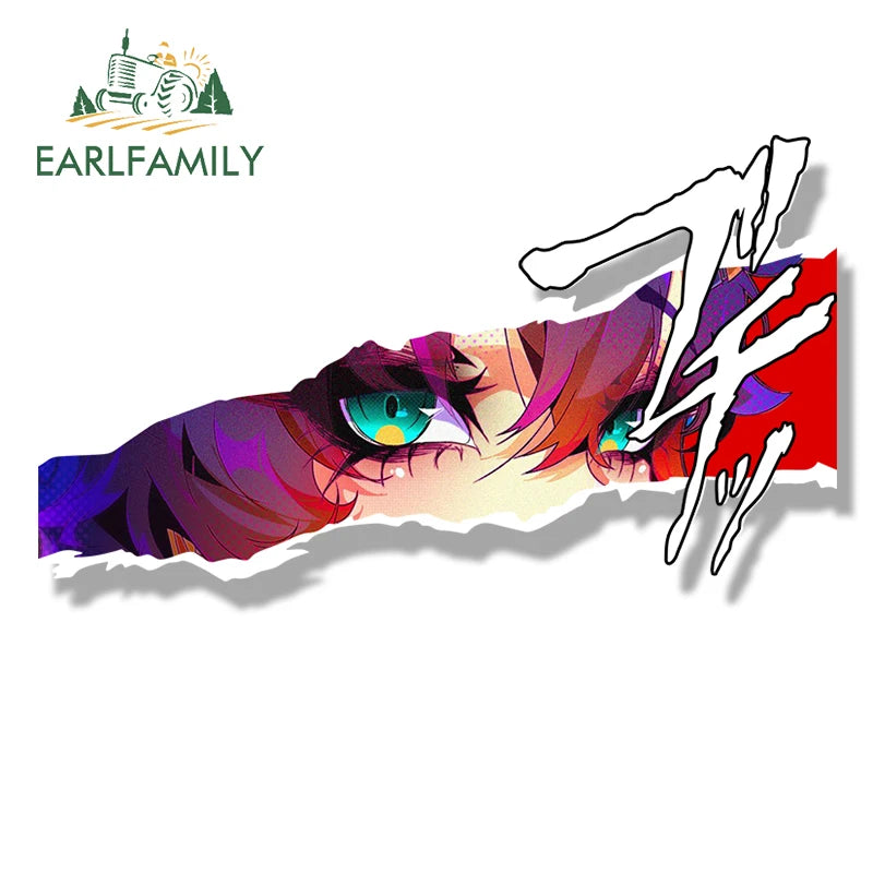 EARLFAMILY Bikini Belle Fanart Car Sticker Zenless Zone Zero Sketch Waifu Decal NSFW Cartoon Peek Girl Graffiti Slap Stickers