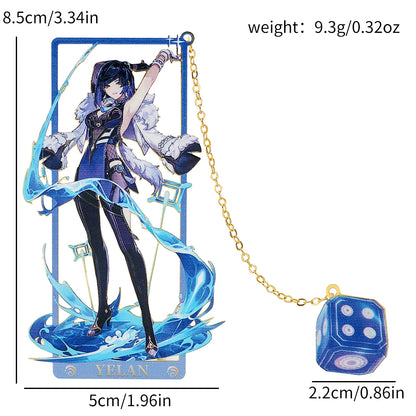 Genshin Impact Metal Bookmark – Elegant Anime Page Marker, Collectible Gift for Book Lovers & Fans