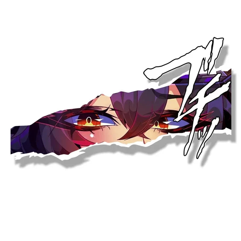 Zenless Zone Zero Grace Howard Car Sticker – Chibi Big Head Fanart Decal | Anime Waifu Peek Slap Sticker