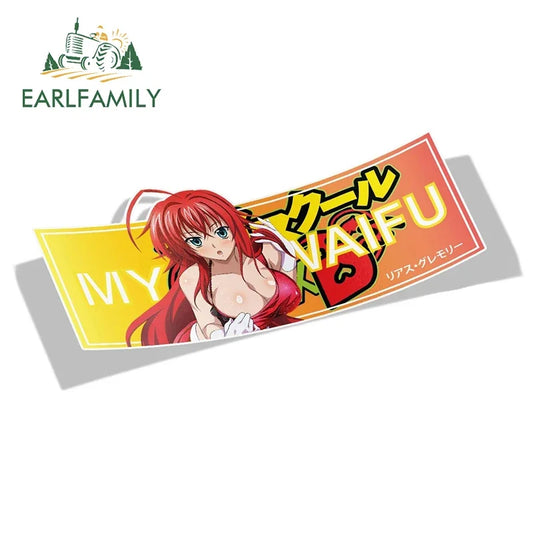 EARLFAMILY 13cm x 6.7cm Cartoon Slap Stickers Anime Vinyl Car Sticker Window Bike Motorcycle Decal Waterproof Car Accessories