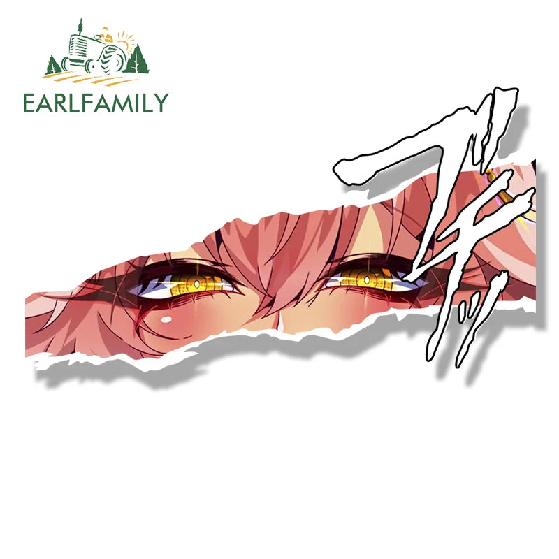 EARLFAMILY Ahegao Changli Fanart Car Sticker WutheringWaves NSFW Chibi Big Head Waifu Decal JDM Cartoon Peeker Gyaru Stickers