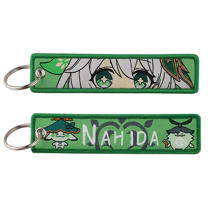 Genshin Impact Embroidered Keychain – Fashion Key Tag for Cars, Motorcycles, Bags & Backpacks, Key Ring