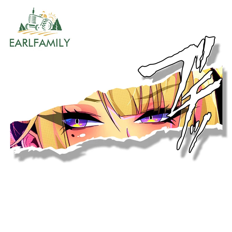 EARLFAMILY Ahegao Evelyn Fanart Car Sticker Zenless Zone Zero Sketch Waifu Decal JDM Funny Peek Girl Graffiti Slap Stickers