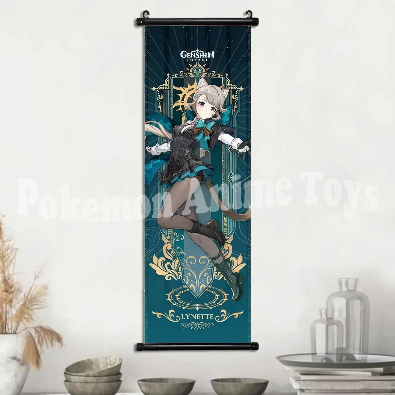 Genshin Impact Poster – Canvas Wall Art Scroll Painting, Hot Game Prints for Home Decoration