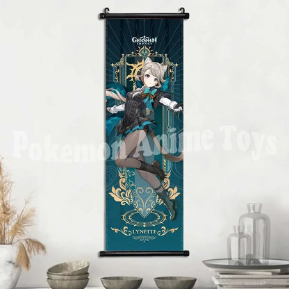 Genshin Impact Poster – Canvas Wall Art Scroll Painting, Hot Game Prints for Home Decoration