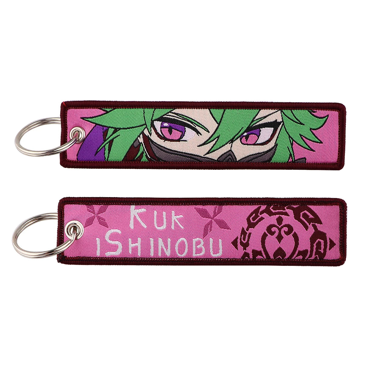 Genshin Impact Embroidered Keychain – Fashion Key Tag for Cars, Motorcycles, Bags & Backpacks, Key Ring