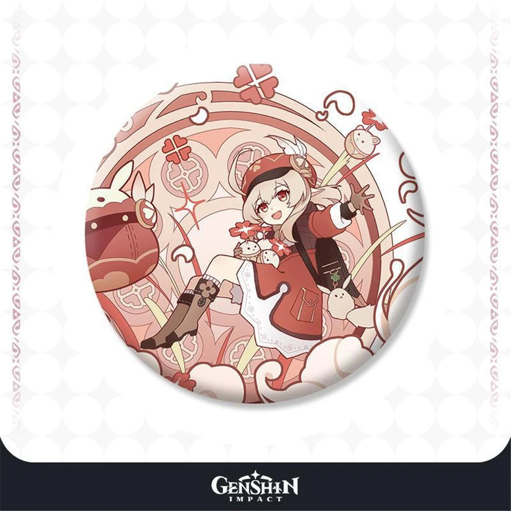 58mm Game Genshin Impact Blooming Festival‌ Tighnari Collei Kaedehara Kazuha Cosplay COSTUME Badge Pin SPTE Tinplate Brooch Prop
