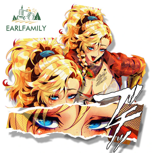 EARLFAMILY Wrench MOMMY Gemma Fanart Car Sticker Hot Game Wilds Sketch Waifu Decal JDM Cartoon Peeker Graffiti Stickers
