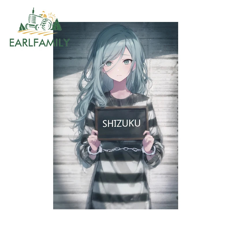EARLFAMILY 13cm x 9.6cm Female Prisoner Car Sticker Anime Punishment 10 Saotome Romu Prison Decal Funny Car Styling