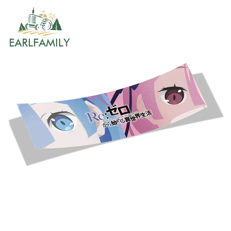 EARLFAMILY 3D Car Sticker Cartoon Slap Stickers Anime Vinyl Rear Windshield Trunk Decal Waterproof Car Accessories