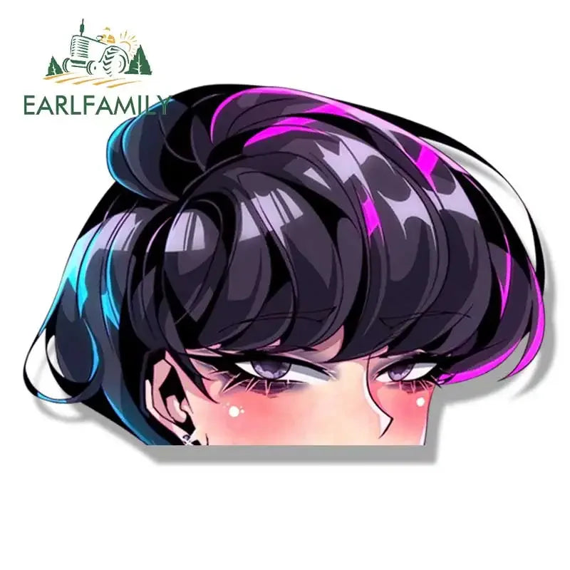 EARLFAMILY Tattoo Komi Shouko Fanart Car Sticker Cooking Girl Sketch Waifu Decal JDM Cartoon Peeker Graffiti Komi San Stickers