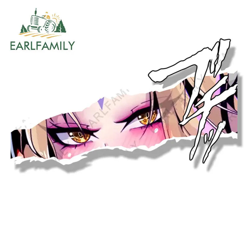 EARLFAMILY Ahegao Tsunade Hokage Fanart Car Sticker Heart Eye Waifu Peeker Sketch Decal JDM Gothic Tattoo Girl Graffiti Stickers