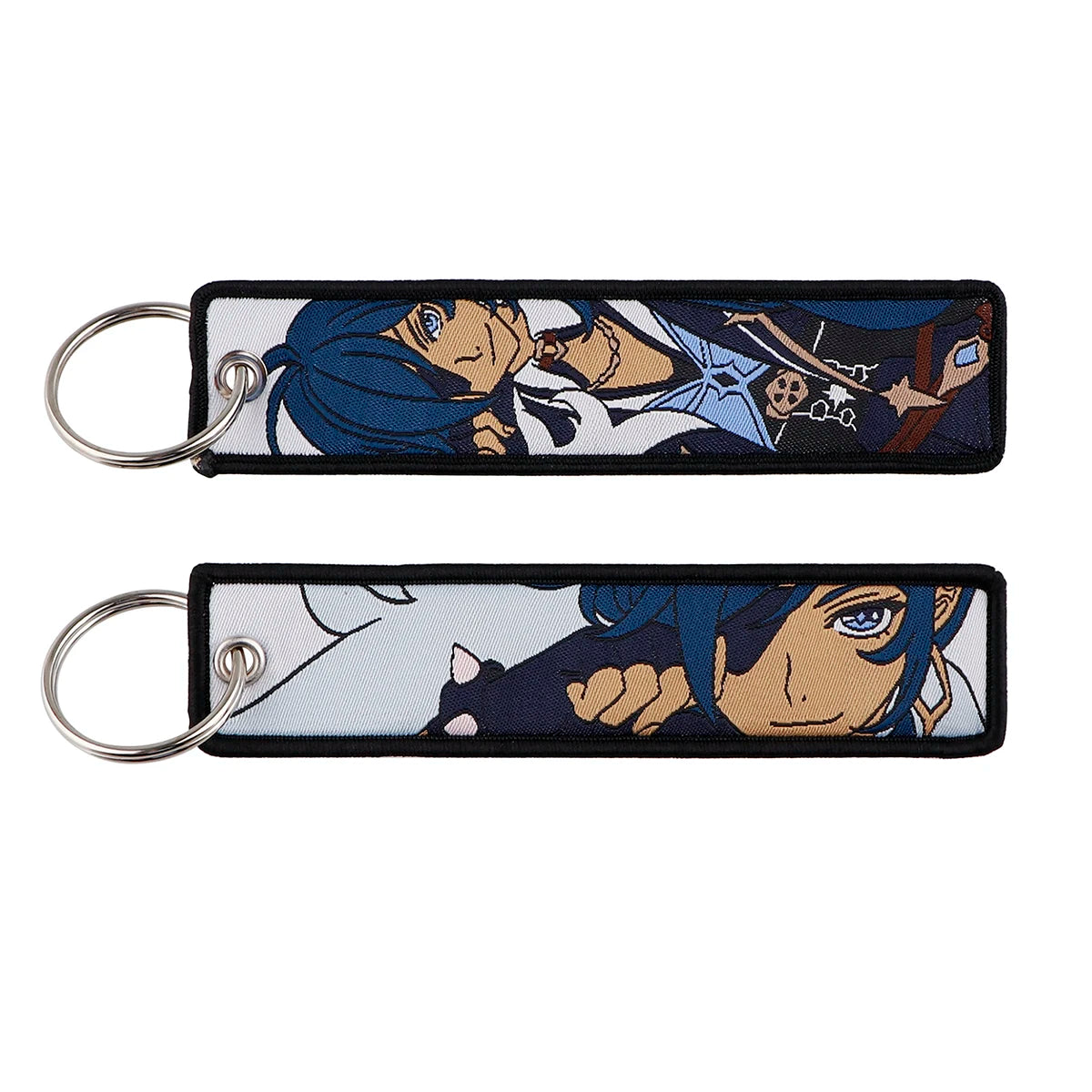 Genshin Impact Embroidered Keychain – Fashion Key Tag for Cars, Motorcycles, Bags & Backpacks, Key Ring