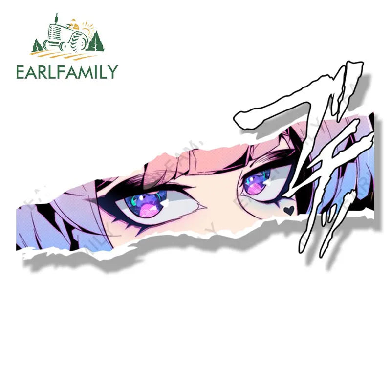 EARLFAMILY Sangonomiya Kokomi Streetwear Peeker Car Sticker Anime Genshin Impact Waifu Fanart Decal JDM Cartoon Peek Stickers