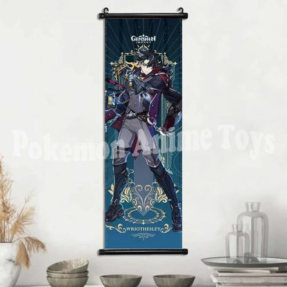 Genshin Impact Poster – Canvas Wall Art Scroll Painting, Hot Game Prints for Home Decoration
