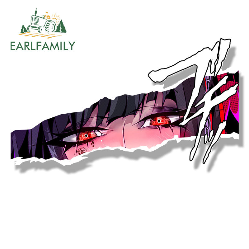 EARLFAMILY Ahegao Jabami Yumeko Fanart Car Sticker Cartoon Anime Sketch Waifu Decal JDM Gyaru Girl Peeker Stickers Car Wrap