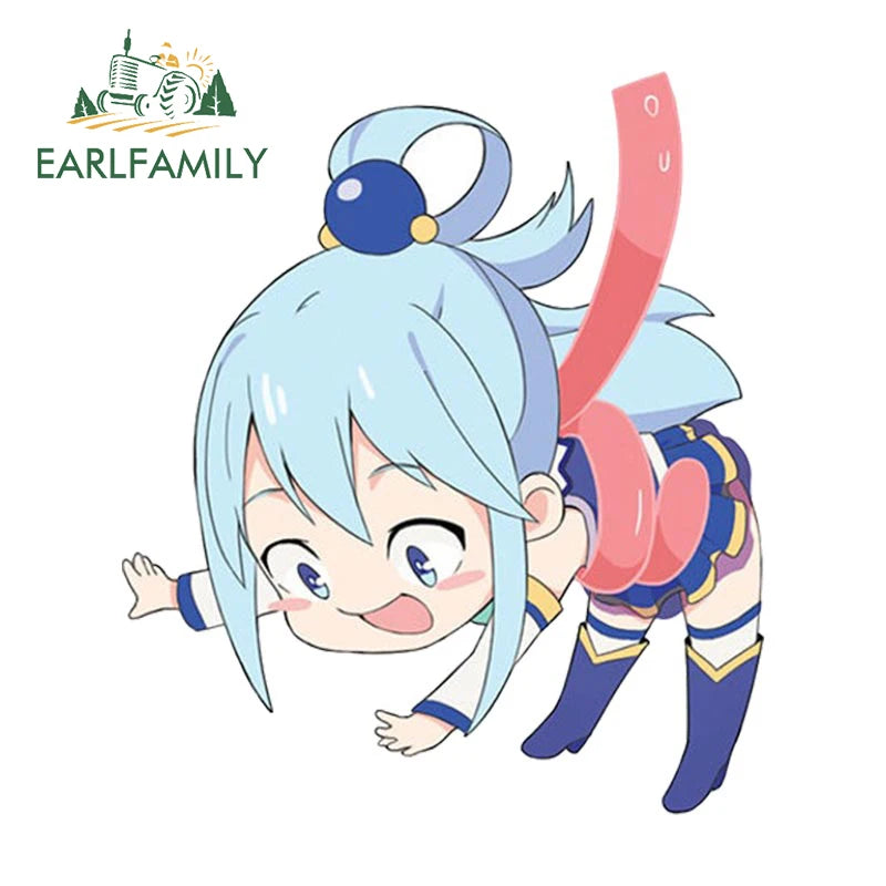 EARLFAMILY Tentacle Binding Satou Kazuma Car Sticker Anime JDM Window Trunk Helmet 3D Decal Waterproof Car Accessories