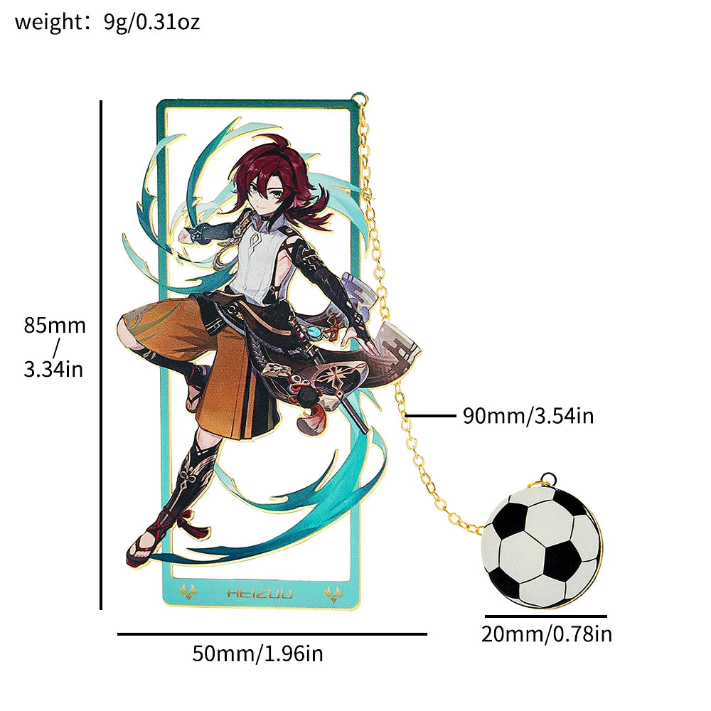 Genshin Impact Metal Bookmark – Elegant Anime Page Marker, Collectible Gift for Book Lovers & Fans