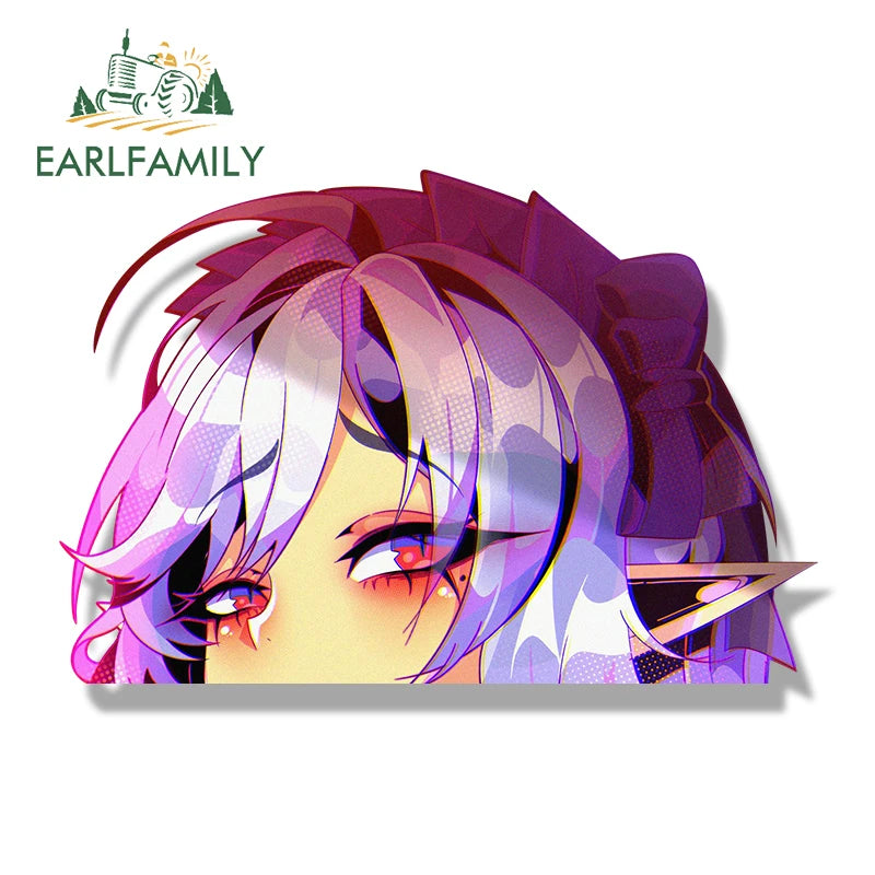 EARLFAMILY Ahegao Pant Vivian Fanart Car Sticker Zenless Zone Zero Sketch Waifu Decal JDM Funny Peek Girl Graffiti Slap Stickers
