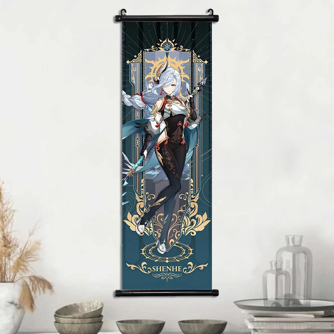 Genshin Impact Poster – Canvas Wall Art Scroll Painting, Hot Game Prints for Home Decoration