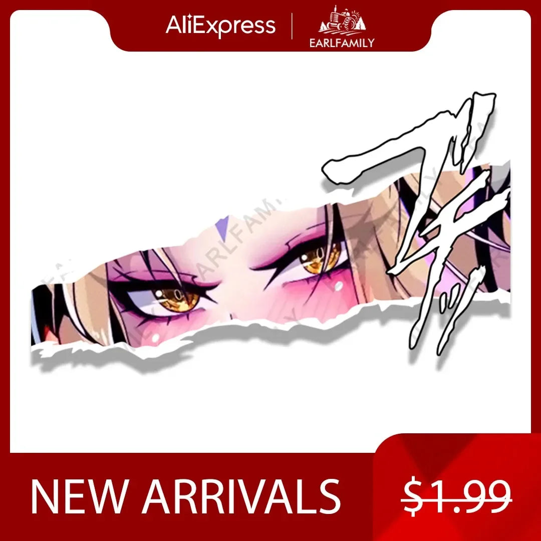 EARLFAMILY Ahegao Tsunade Hokage Fanart Car Sticker Heart Eye Waifu Peeker Sketch Decal JDM Gothic Tattoo Girl Graffiti Stickers