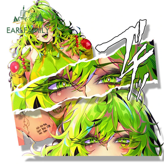 EARLFAMILY Ahegao Toru Hagakure Fanart Car Sticker Invisible Girl Sketch Waifu Decal JDM Cartoon Peek Girl Graffiti Stickers