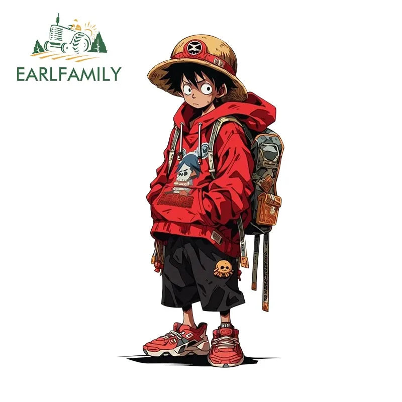 EARLFAMILY 13cm x 7cm Anime Cartoon Fanart Car Sticker JDM Motorcycle Car Scratch Decor Car Trunk Racing Decal Chibi Car Styling