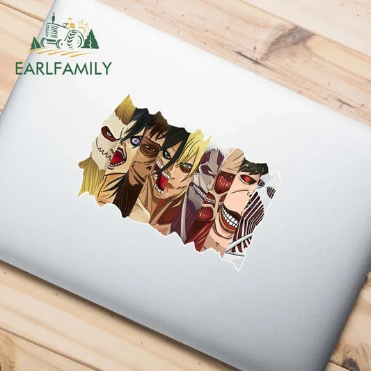 EARLFAMILY Cartoon Car Sticker Anime Peeker Vinyl Window Bumper Laptop Sticker JDM Motorcycle Scratch-Proof Decals