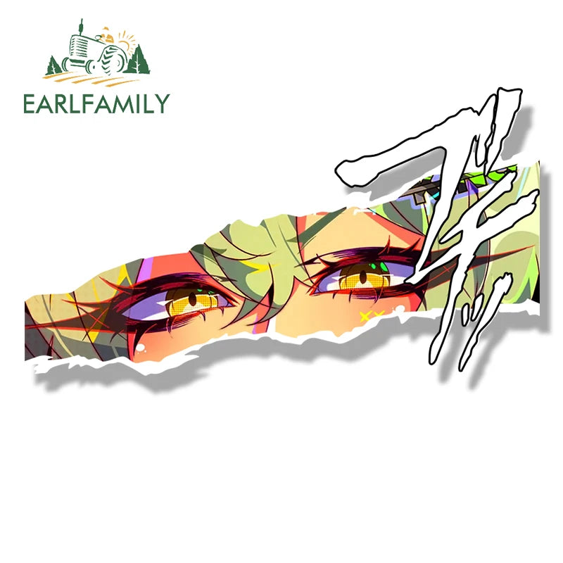 EARLFAMILY Caesar King Peek Fanart Car Sticker Zenless Zone Zero Chibi Big Head Waifu Decal NSFW Cartoon Peeker Slap Stickers