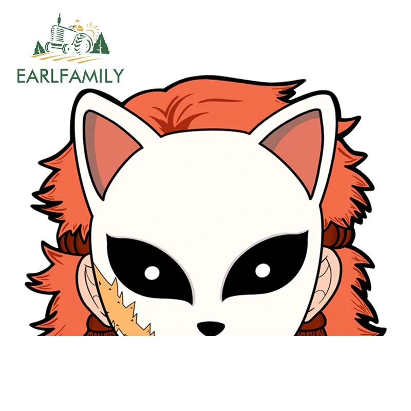 EARLFAMILY 3D INOSUKE HASHIBIRA FIGHT ME Anime Peeking Car Sticker Motorcycle Car Bumper Decal Cartoon Car Wrap