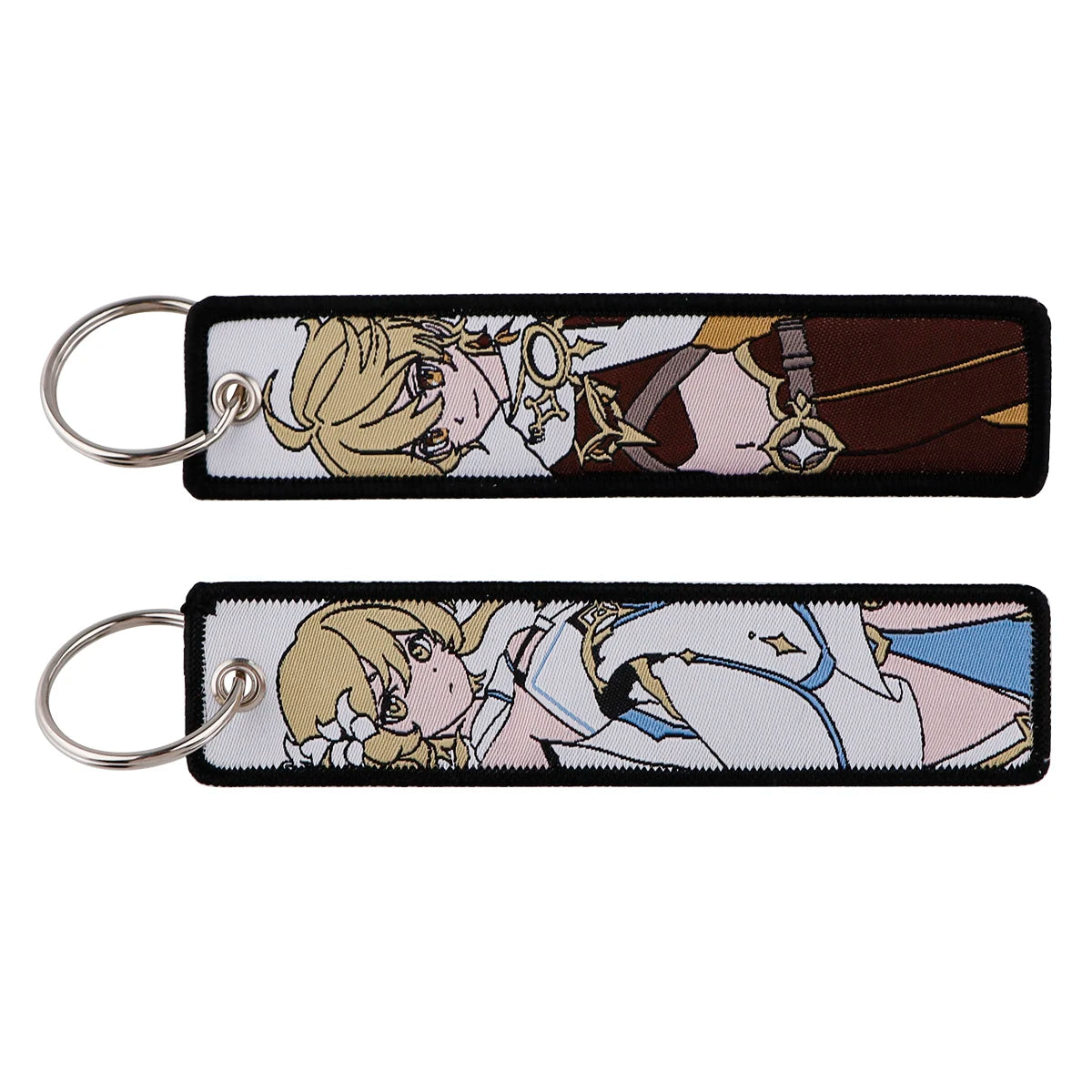 Genshin Impact Embroidered Keychain – Fashion Key Tag for Cars, Motorcycles, Bags & Backpacks, Key Ring