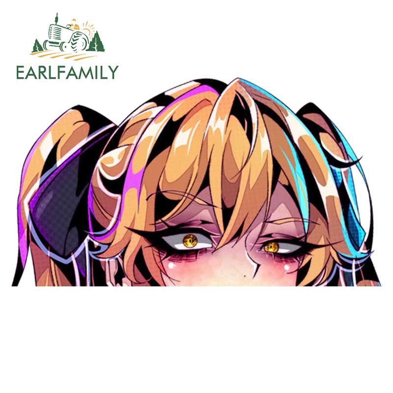 EARLFAMILY Meari Saotome Fanart Car Sticker Anime Sketch Waifu Decal JDM Cartoon Peek Girl Graffiti NSFW Stickers Car Wrap