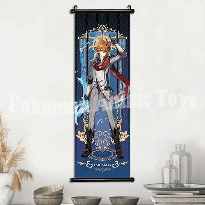 Genshin Impact Poster – Canvas Wall Art Scroll Painting, Hot Game Prints for Home Decoration