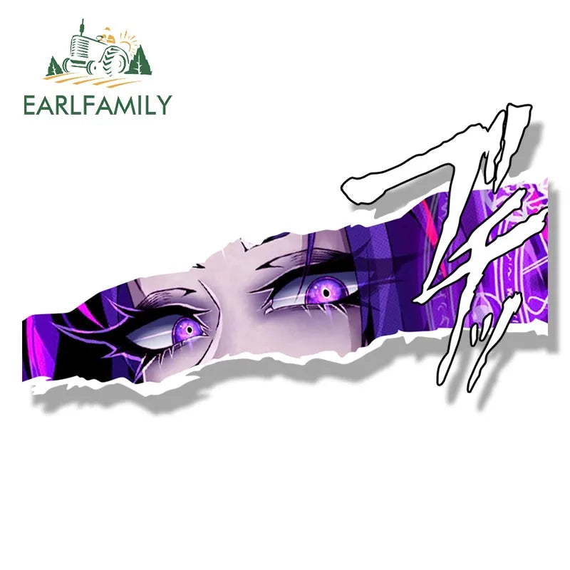 EARLFAMILY Gothic Mage Raven Fanart Car Sticker Anime Tattoo Waifu Sketch Decal JDM Cartoon Peeker Girl Graffiti Slap Stickers