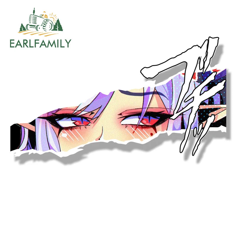 EARLFAMILY Ahegao Pant Vivian Fanart Car Sticker Zenless Zone Zero Sketch Waifu Decal JDM Funny Peek Girl Graffiti Slap Stickers