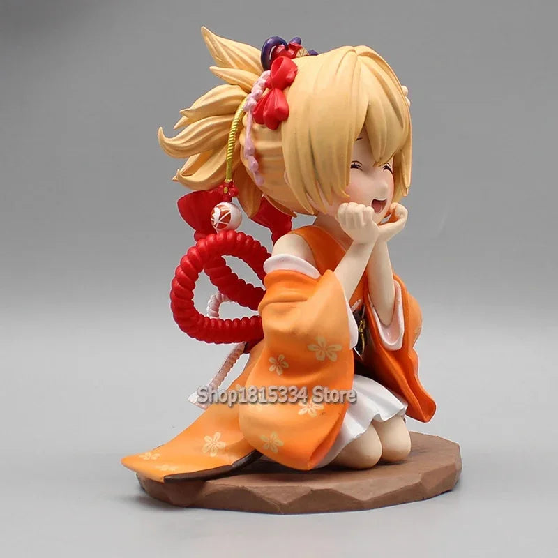 Cute Genshin Impact Figures Yoimiya Raiden Shogun Naganohara Yoimiya Yae Miko Action Figures Q Version Anime PVC Model Toys Gift