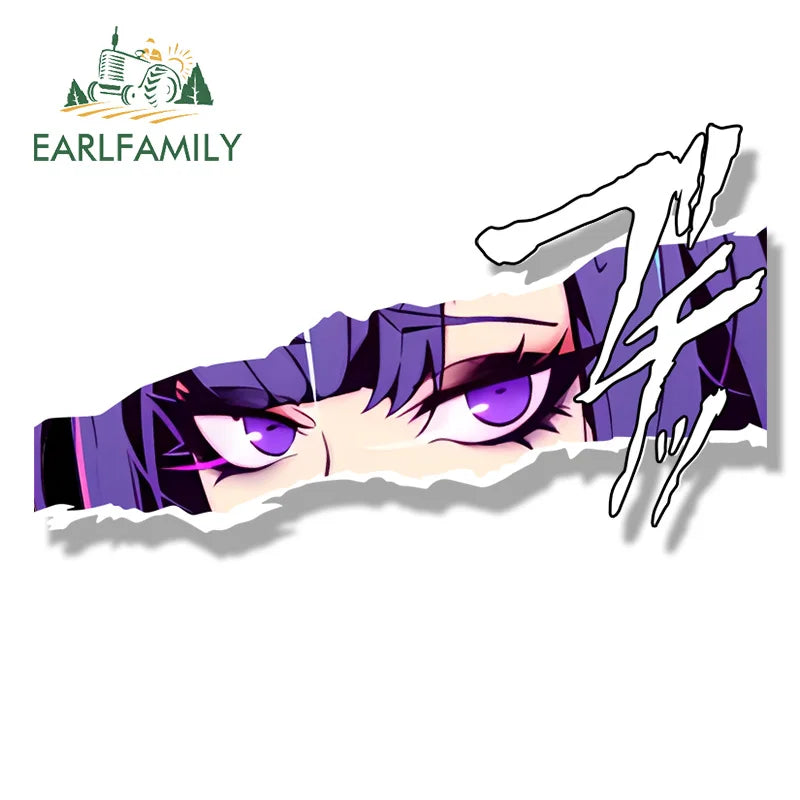 EARLFAMILY Gothic Punk Shuten Douji Fanart Car Sticker Anime Tattoo Sketch Waifu Decal JDM Cartoon Peek Girl Caster Stickers