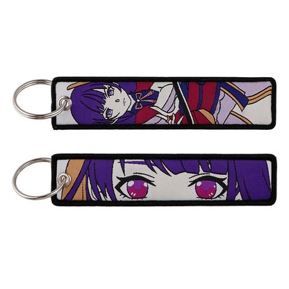 Genshin Impact Embroidered Keychain – Fashion Key Tag for Cars, Motorcycles, Bags & Backpacks, Key Ring