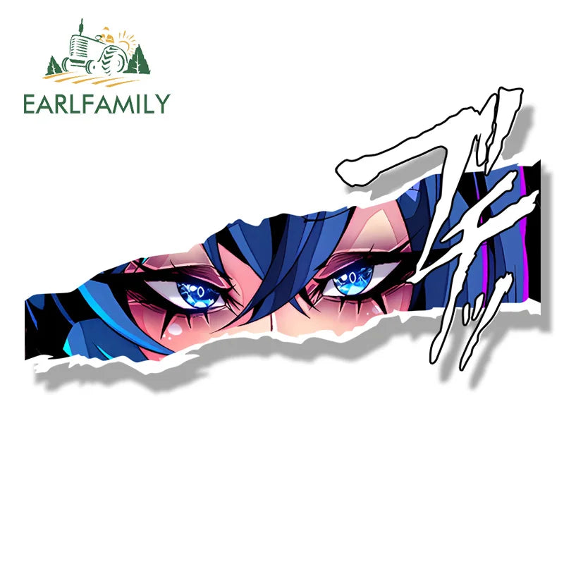 EARLFAMILY Bunny New Jersey Fanart Car Sticker Sketch Waifu Summer Bikini Decal Chibi Big Head Girl Graffiti Slap Anime Stickers