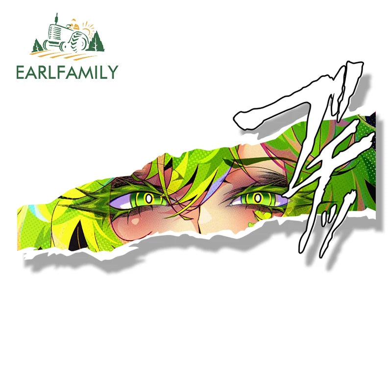 EARLFAMILY Ahegao Toru Hagakure Fanart Car Sticker Invisible Girl Sketch Waifu Decal JDM Cartoon Peek Girl Graffiti Stickers