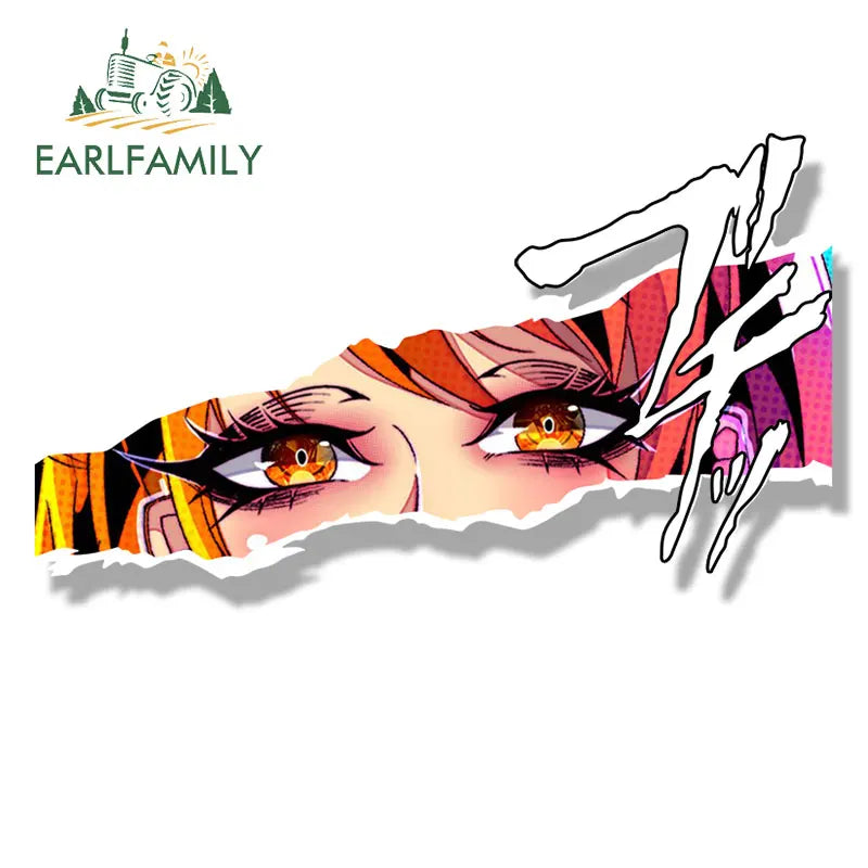 EARLFAMILY Bikini Nami Fanart Car Sticker Anime Pirate King Tattoo Girl Decal JDM Cartoon Peeker Graffiti Sexy NSFW Stickers