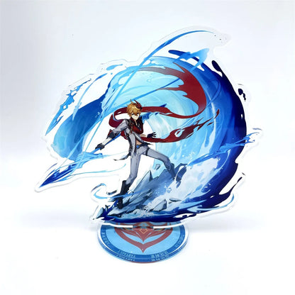 Anime Figure Genshin Impact Furina Arlecchino Xiao Yae Miko Yelan Acrylic Stand Model Plate Desk Decor Standing Sign Fans Gift