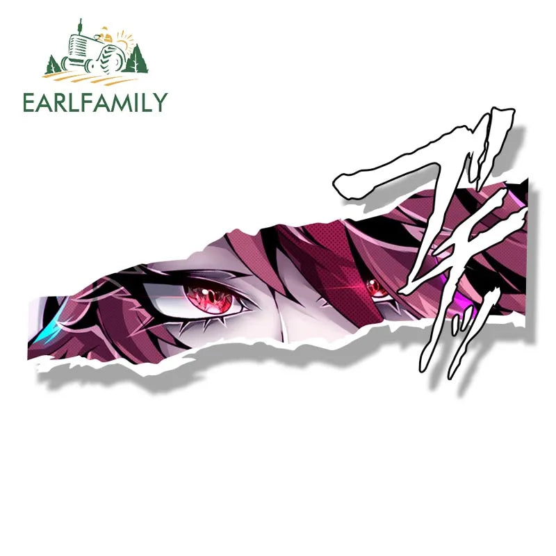 EARLFAMILY Gothic Rosaria Fanart Car Sticker Anime Genshin Impact Waifu Decal JDM Cartoon Peeker Girl Graffiti Slap Stickers