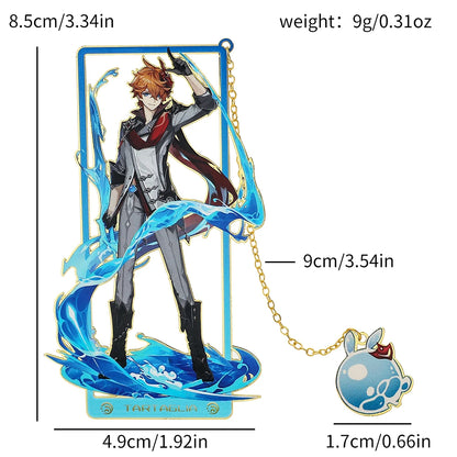Genshin Impact Metal Bookmark – Elegant Anime Page Marker, Collectible Gift for Book Lovers & Fans