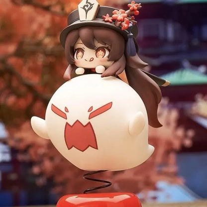 Genshin Impact Hu Tao Figure – 10cm Q Edition PVC Anime Model, Cute Collectible Ornament for Desktop Display & Gifts