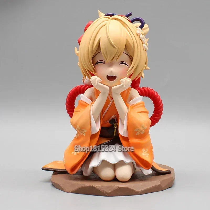 Cute Genshin Impact Figures Yoimiya Raiden Shogun Naganohara Yoimiya Yae Miko Action Figures Q Version Anime PVC Model Toys Gift